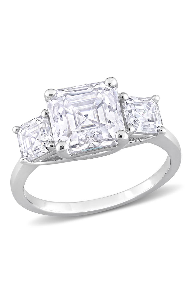 Julianna B. 3-1/2CT DEW Moissanite 3-Stone Ring, Main, color, Sterling Silver