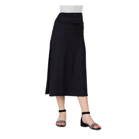 Elastic Waistline Maxi Skirt