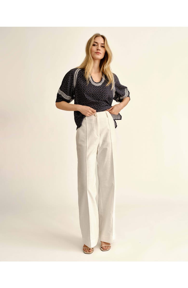 Cartolina Beverly Linen Pant, Alternate, color, Soft White