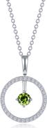 Lafonn Simulated Diamond Lab-Created Birthstone Reversible Pendant Necklace
