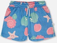 Deux par Deux Crinkle Jersey Straight Fit Shell Shorts