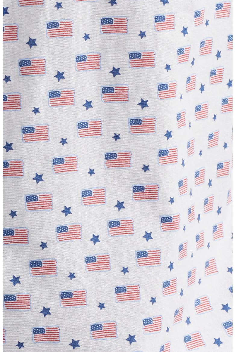 Flags & Stars Cotton Button-Up Shirt, Alternate, color, WHITE CAP