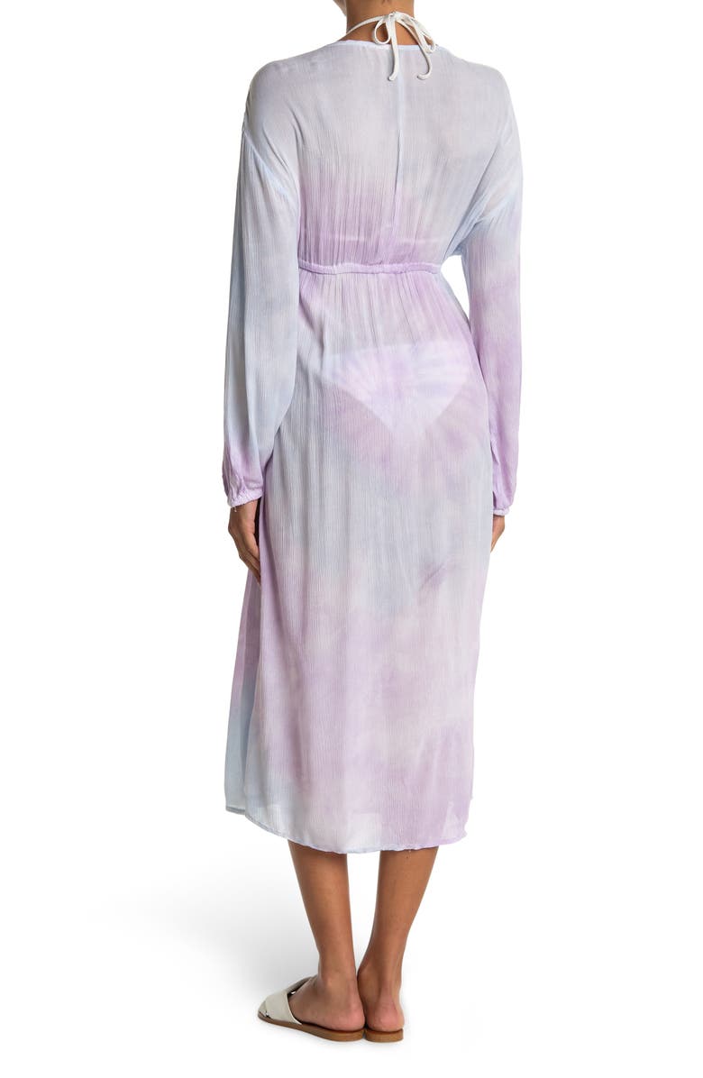 BOHO ME Open Front Tie Dye Cover Up, Alternate, color, Lavender