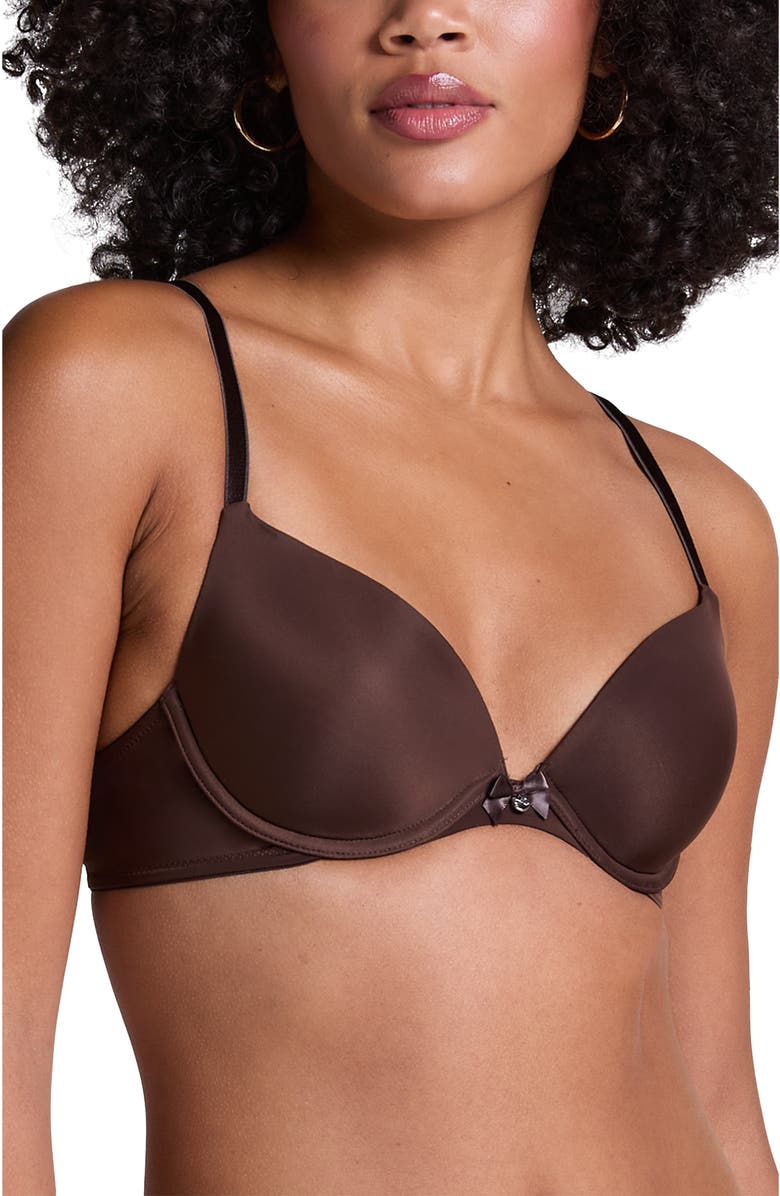 Hunkemöller Plunge Padded Underwired Bra, Alternate, color, Brown