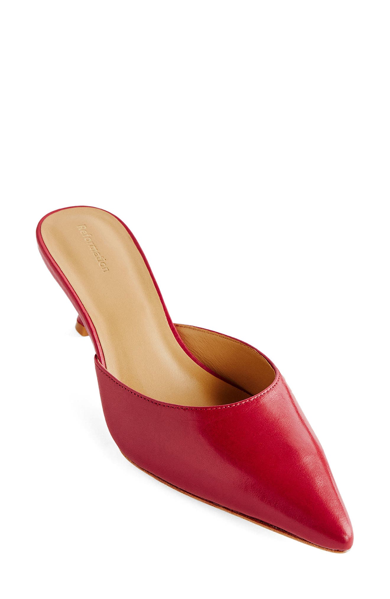 Reformation Wilda Pointed Toe Kitten Mule