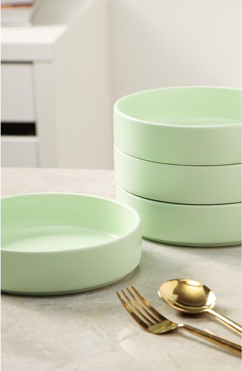 Stone Lain Stella Porcelain 6-Piece Pasta Bowl Set, Alternate, color, Peach