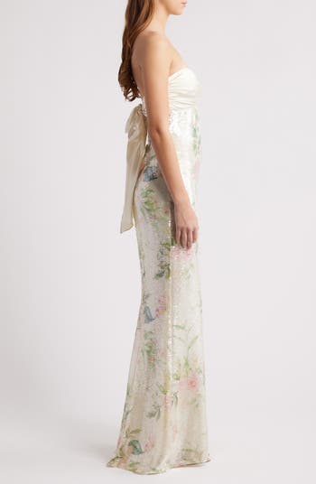 Strapless Sequin Dress