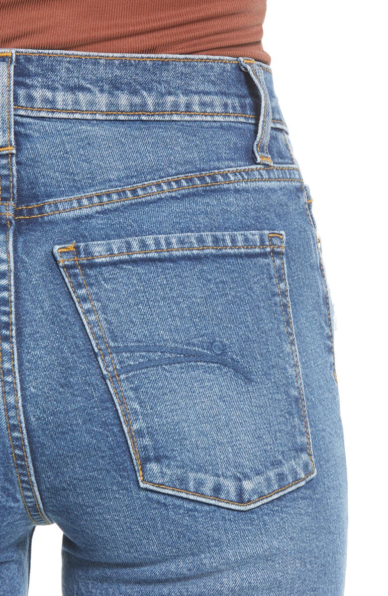 Nobody Denim True High Waist Ripped Slim Ankle Jeans, Alternate, color, 