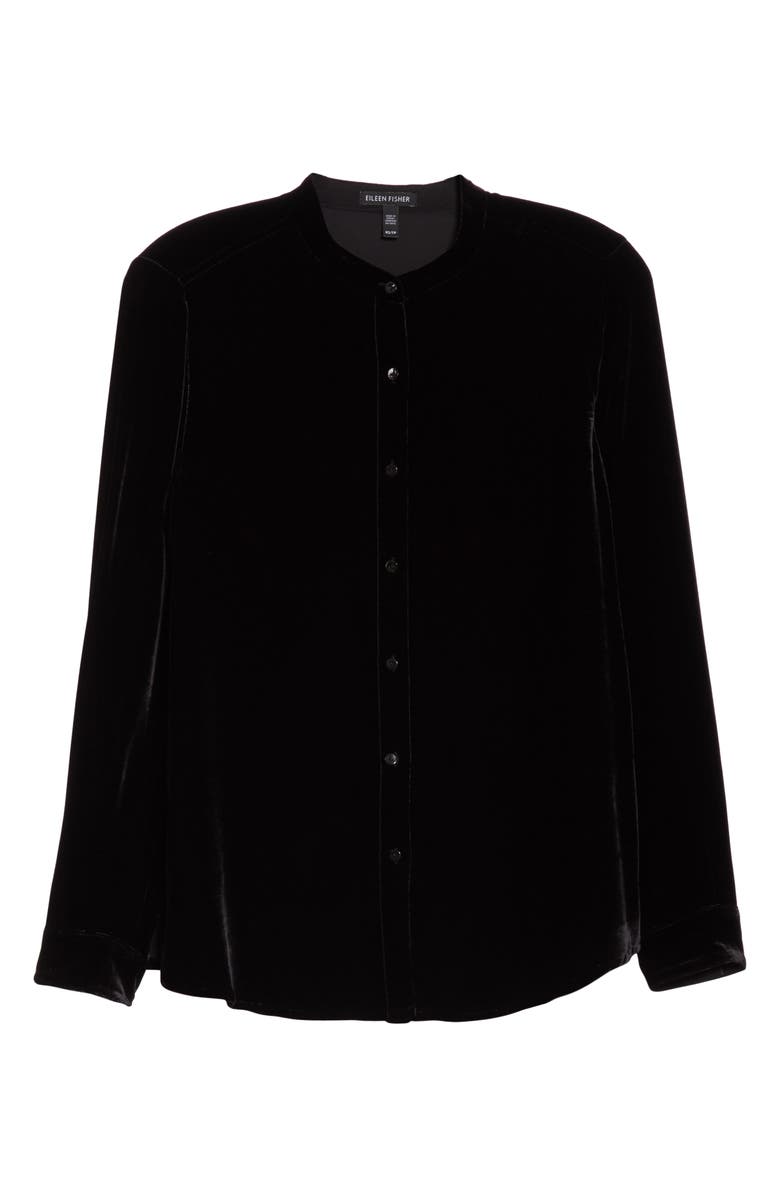 Eileen Fisher Long Velvet Shirt, Alternate, color,