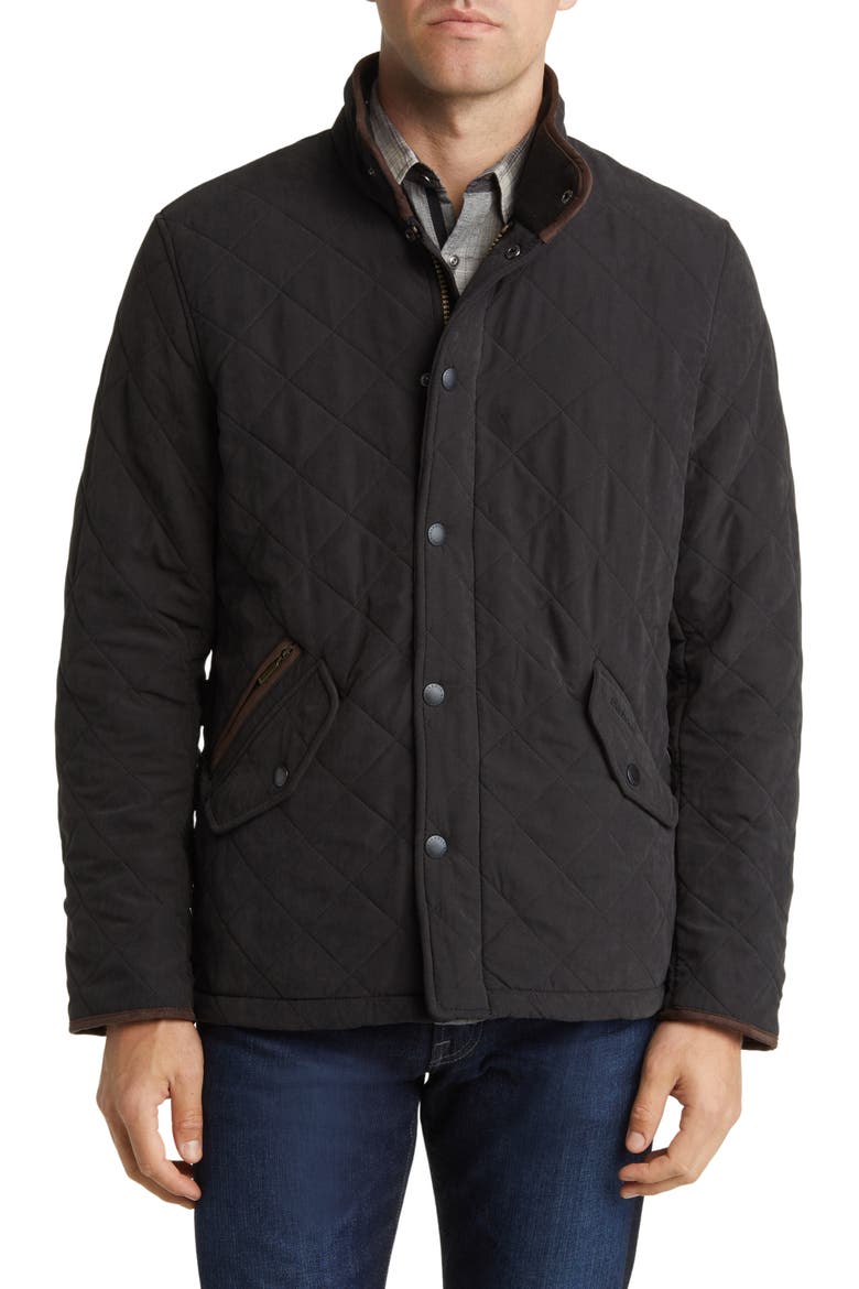 Bowden Quilted Nylon Jacket, Alternate, color, BLACK