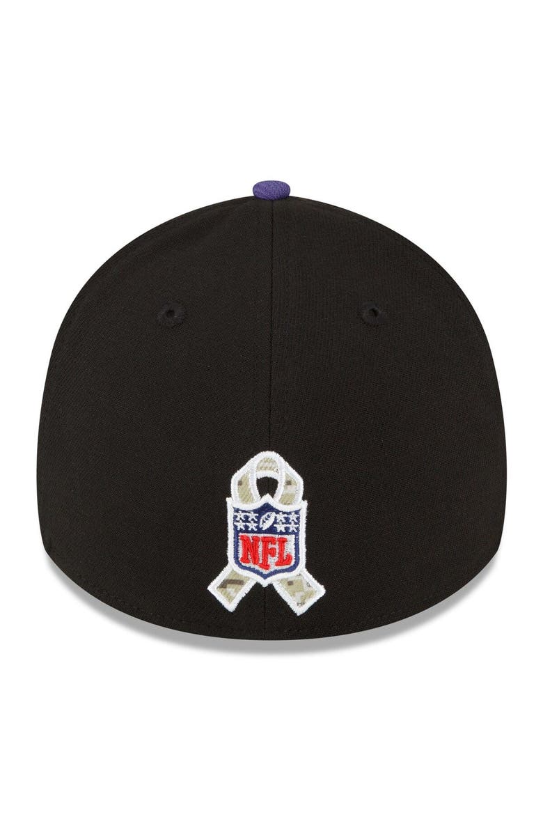 New Era Men's New Era Black/Purple Baltimore Ravens 2022 Salute To Service 39THIRTY Flex Hat, Alternate, color, 