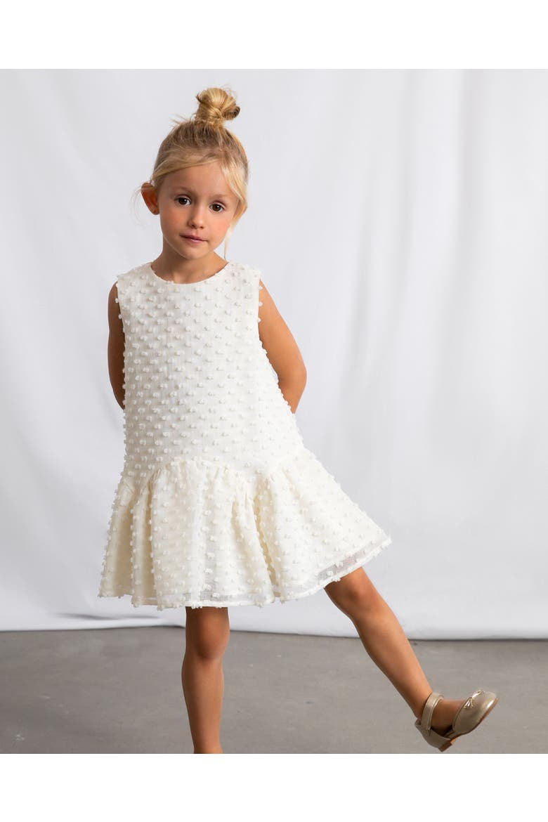 Plumeti dress, Alternate, color, White