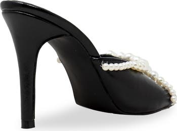 Faux Pearl Embellished Sandal