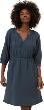 Pact Organic Cotton Coastal Double Gauze Peasant Dress