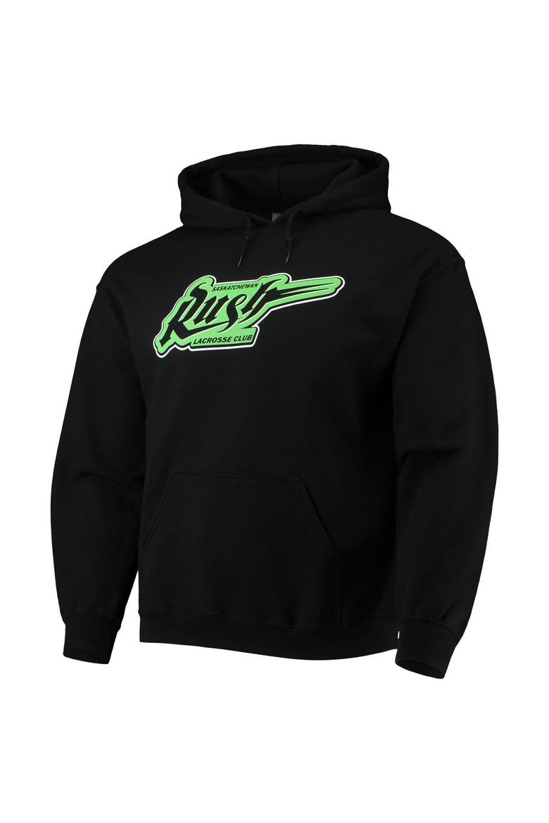 Men's Black Saskatchewan Rush Solid Pullover Hoodie, Alternate, color, Black