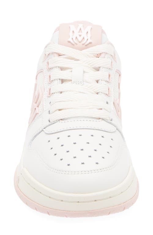 Amiri Classic Low Sneakers In White Leather In White Pink
