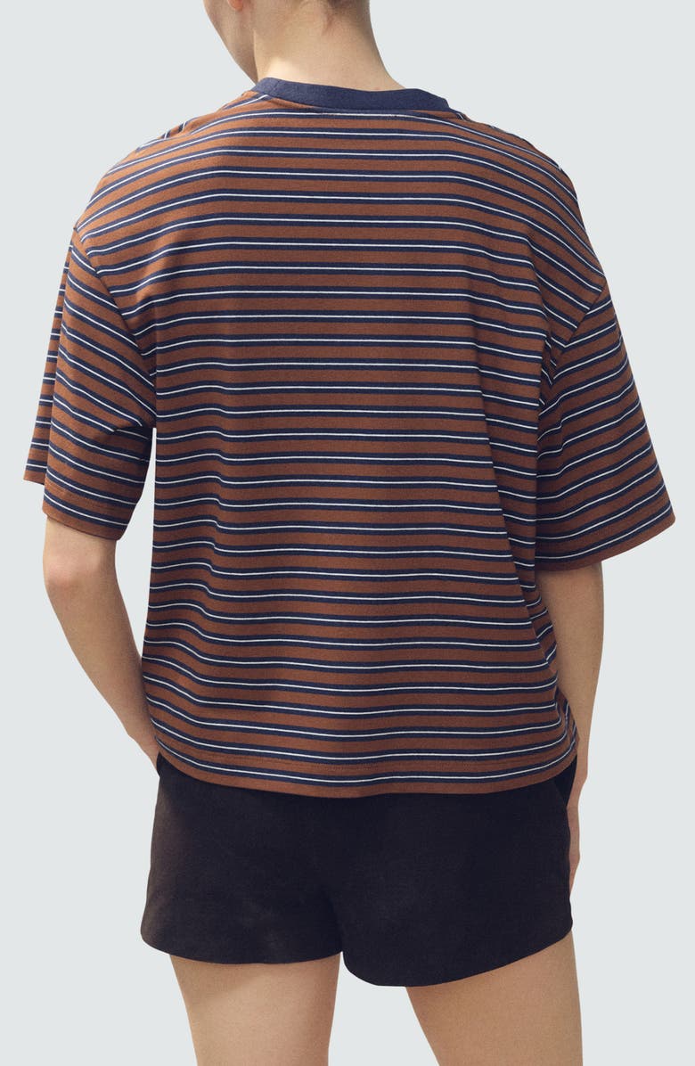 MANGO Stripe T-Shirt, Alternate, color, Russet