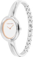 Calvin Klein Twisted Bezel Quartz Bangle Watch, 24mm