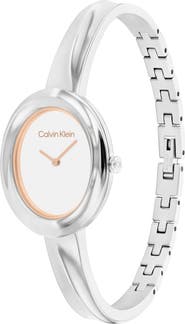 Calvin Klein Twisted Bezel Quartz Bangle Watch, 24mm