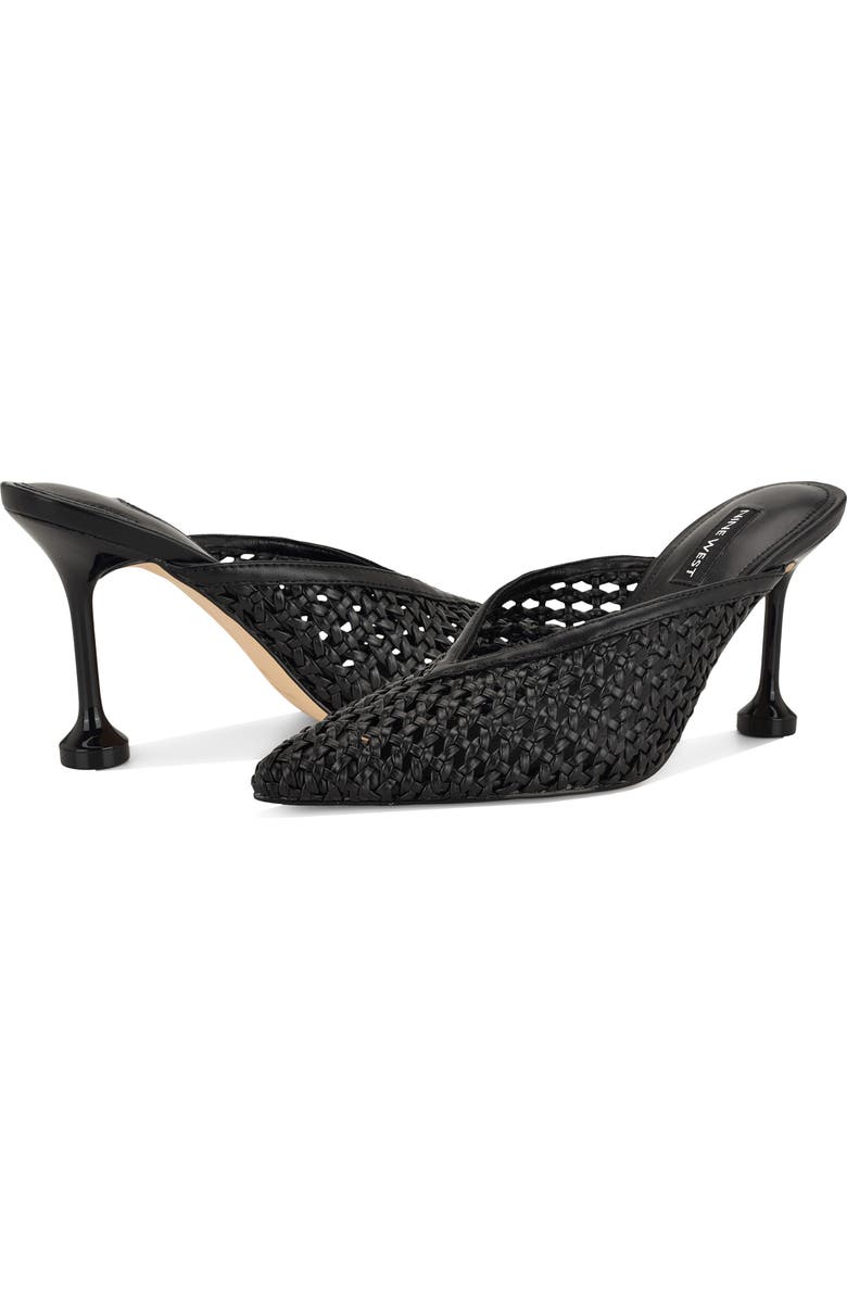 Nine West Grasso Woven Mule, Alternate, color, Black