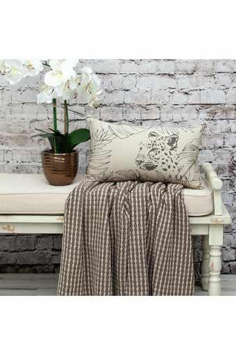 PARKLAND COLLECTION Ursula Transitional Beige Throw Pillow
