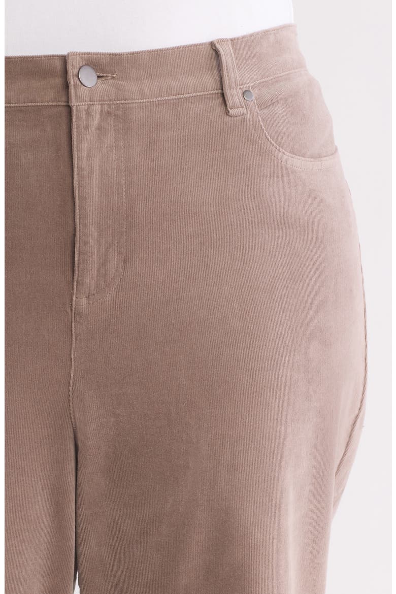 High Waist Ankle Straight Leg Corduroy Pants, Alternate, color, TAUPE