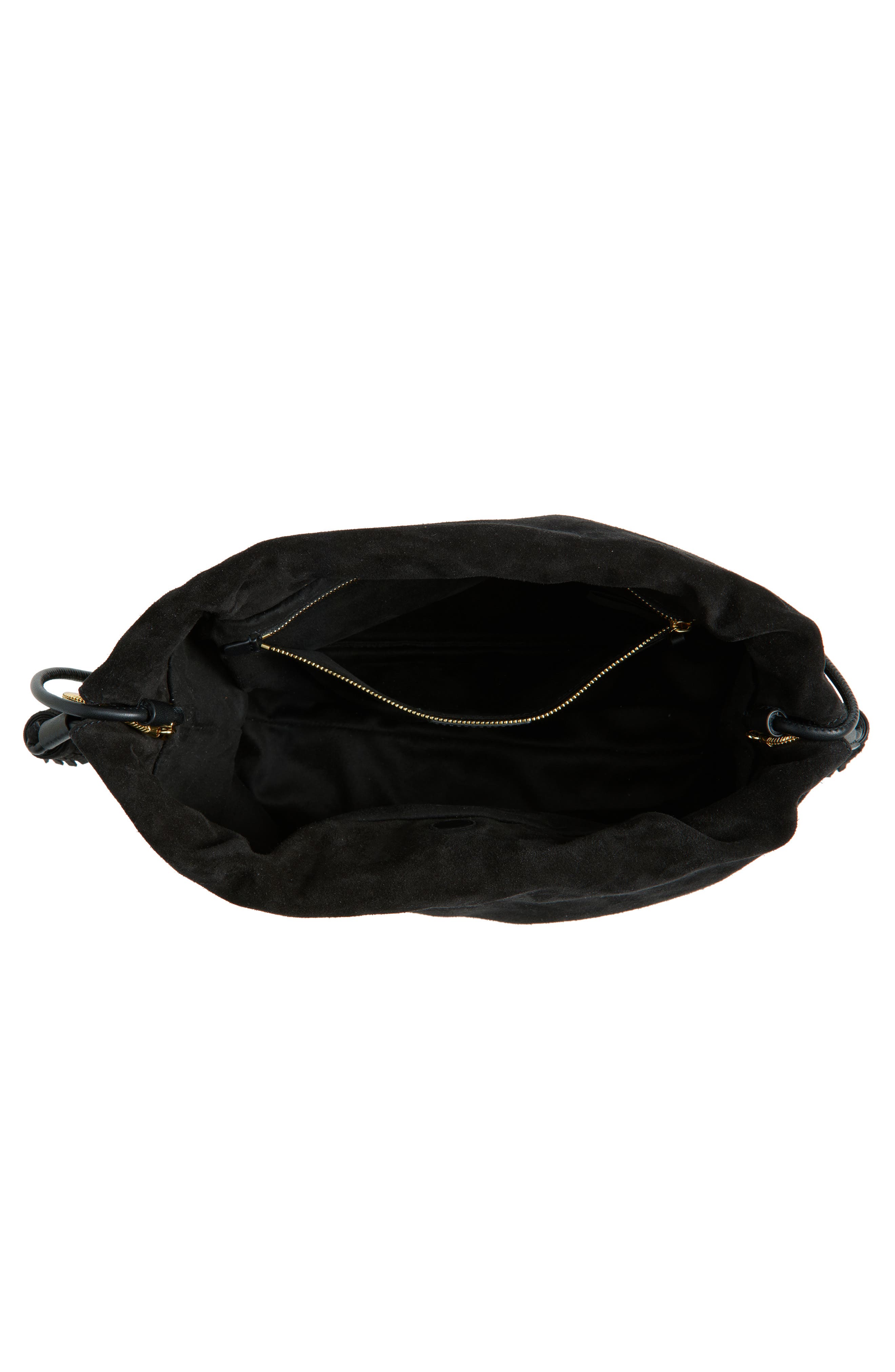 Veronica Beard Stash Suede Shoulder Bag, Alternate, color, 