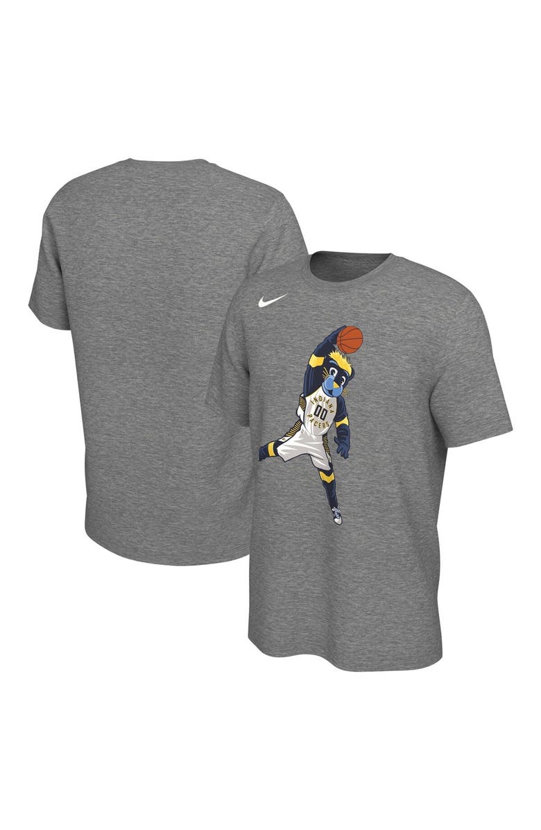 Nike Unisex Nike Heather Charcoal Indiana Pacers Team Mascot T-Shirt, Main, color, 