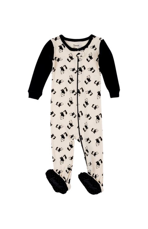 Footed Printed Cotton Matching Family Pajamas, Animal Kingdom Prints (Baby)