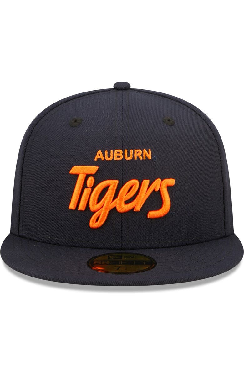 New Era Men's New Era Navy Auburn Tigers Script Original 59FIFTY Fitted Hat, Alternate, color, Navy