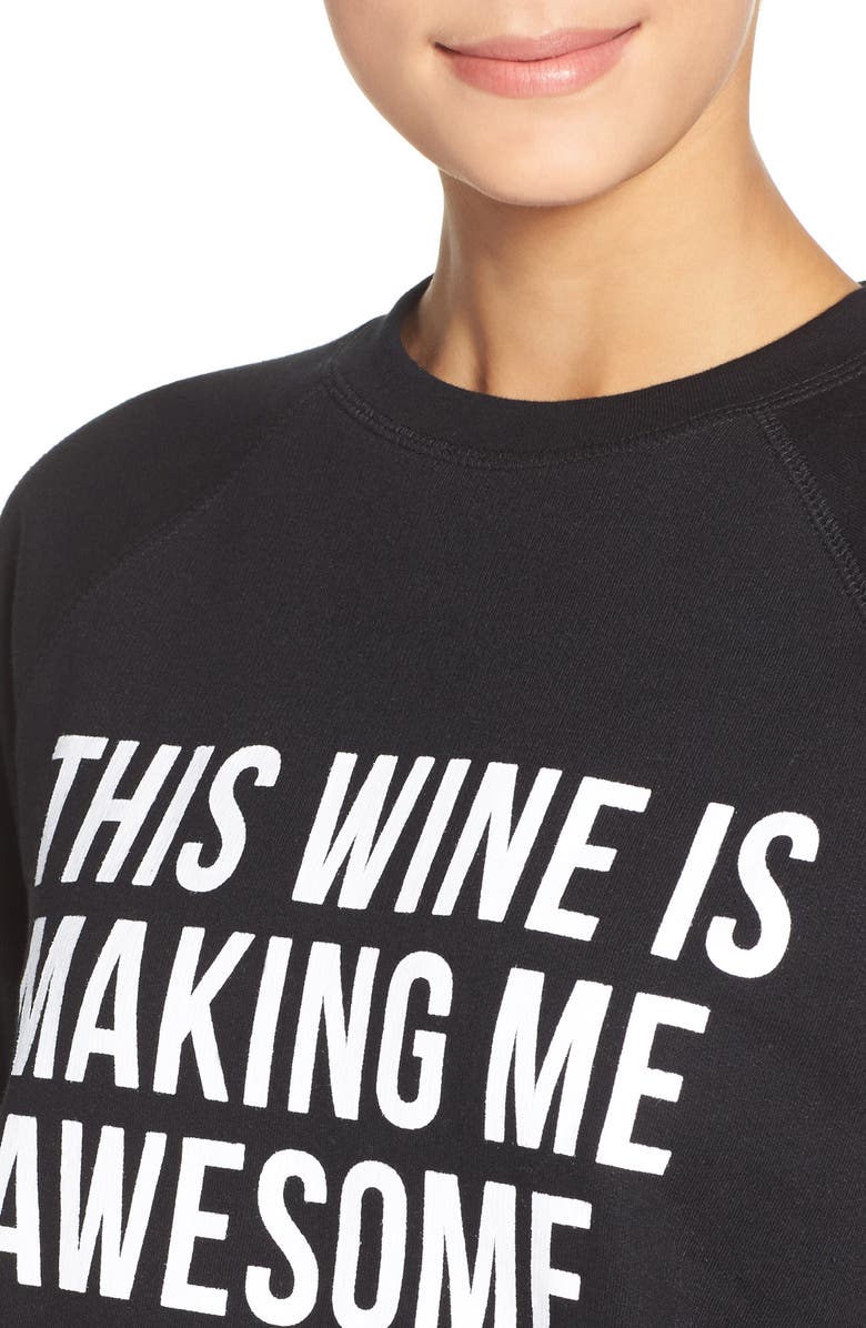 BRUNETTE the Label 'This Wine' Crewneck Sweatshirt, Alternate, color, 
