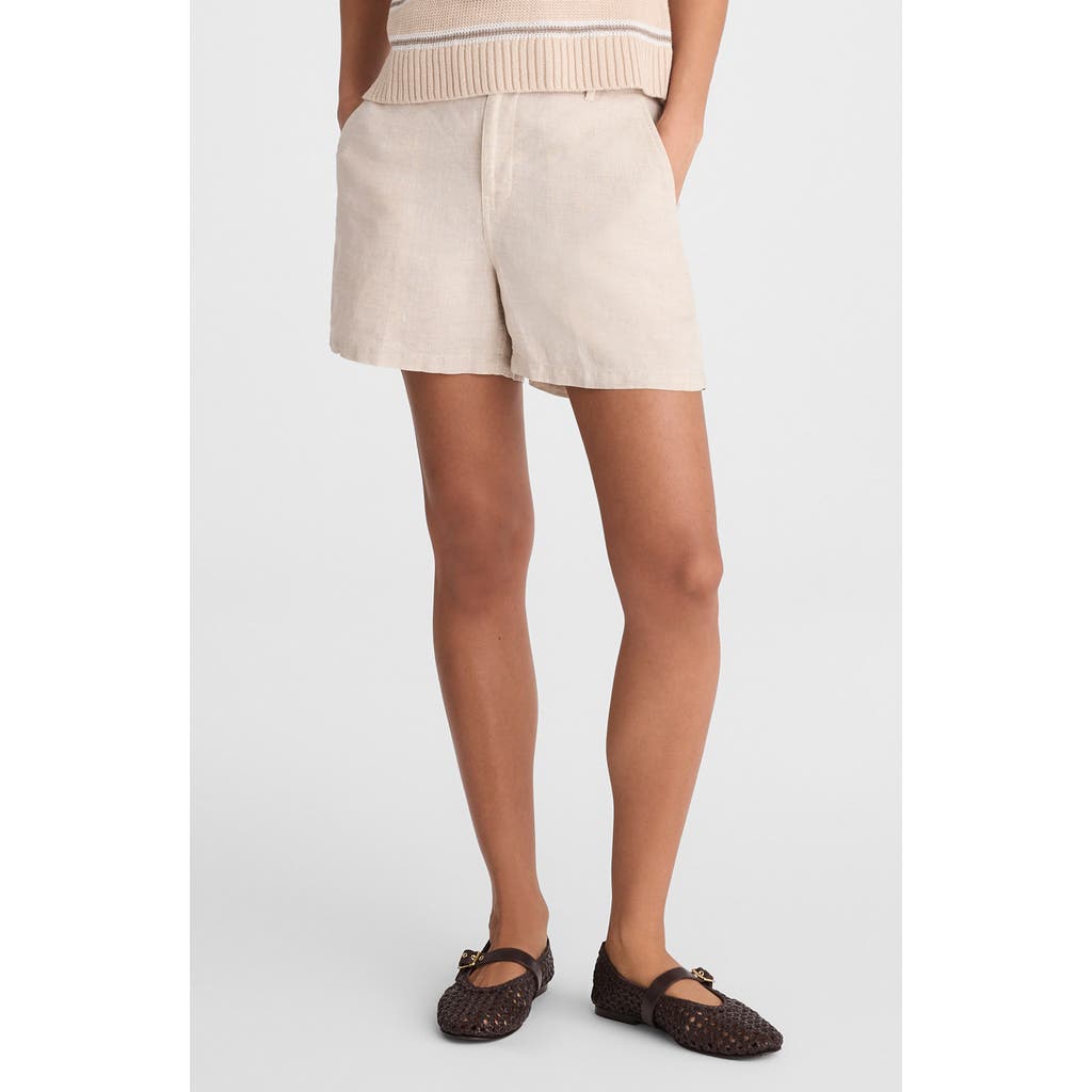 Madewell Zoe Linen Shorts in Oat at Nordstrom, Size 16