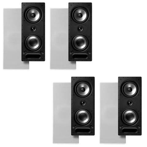 265-RT 3 Way Vanishing In Wall Speakers - 4 Pack (White)