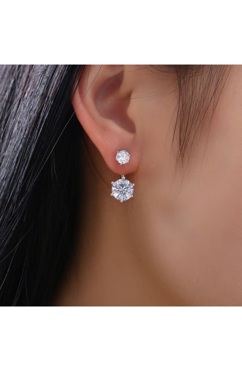 Anna Zuckerman Reflejo 2.50 Carat Earrings Studs and Jackets Set, Alternate, color, White Diamond Crystalline