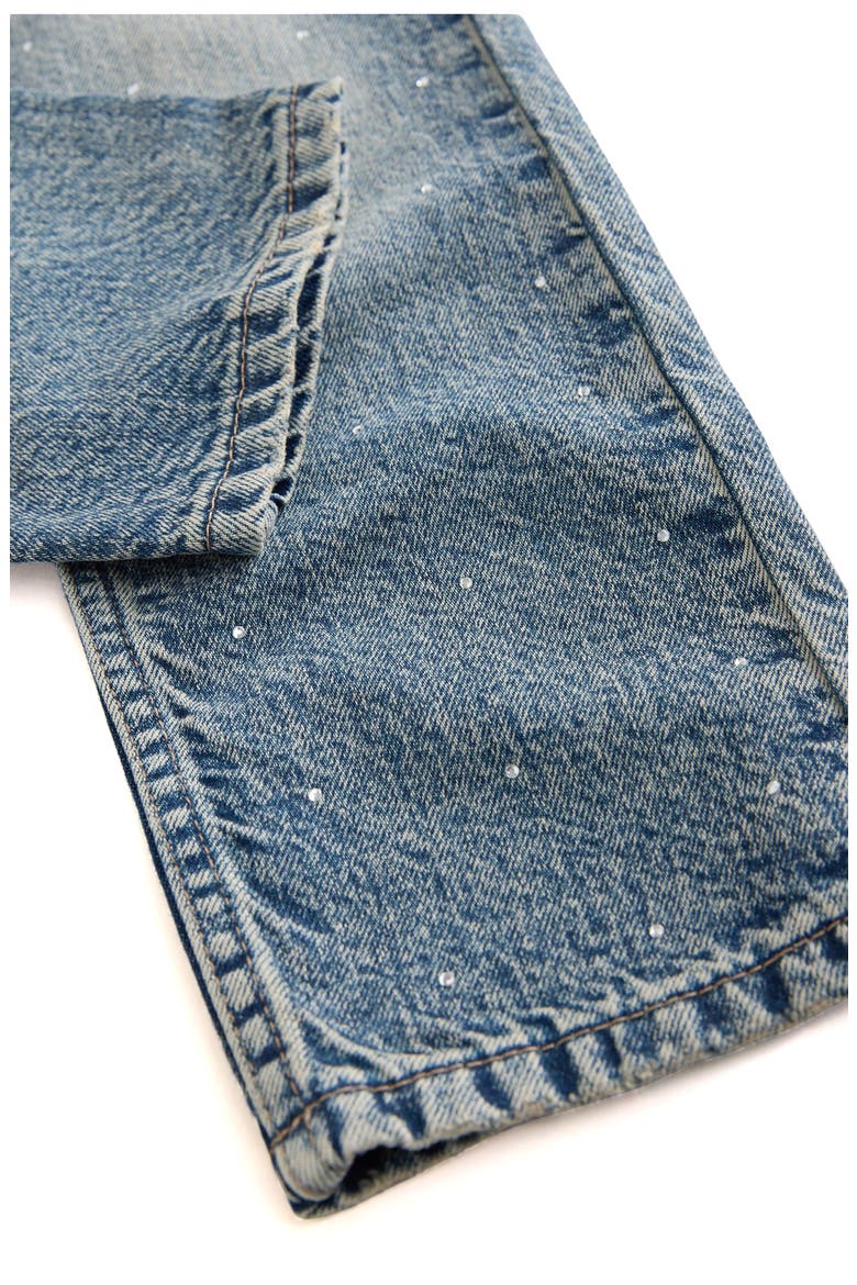 Kids' Sequin Splatter Jeans, Alternate, color, BLUE