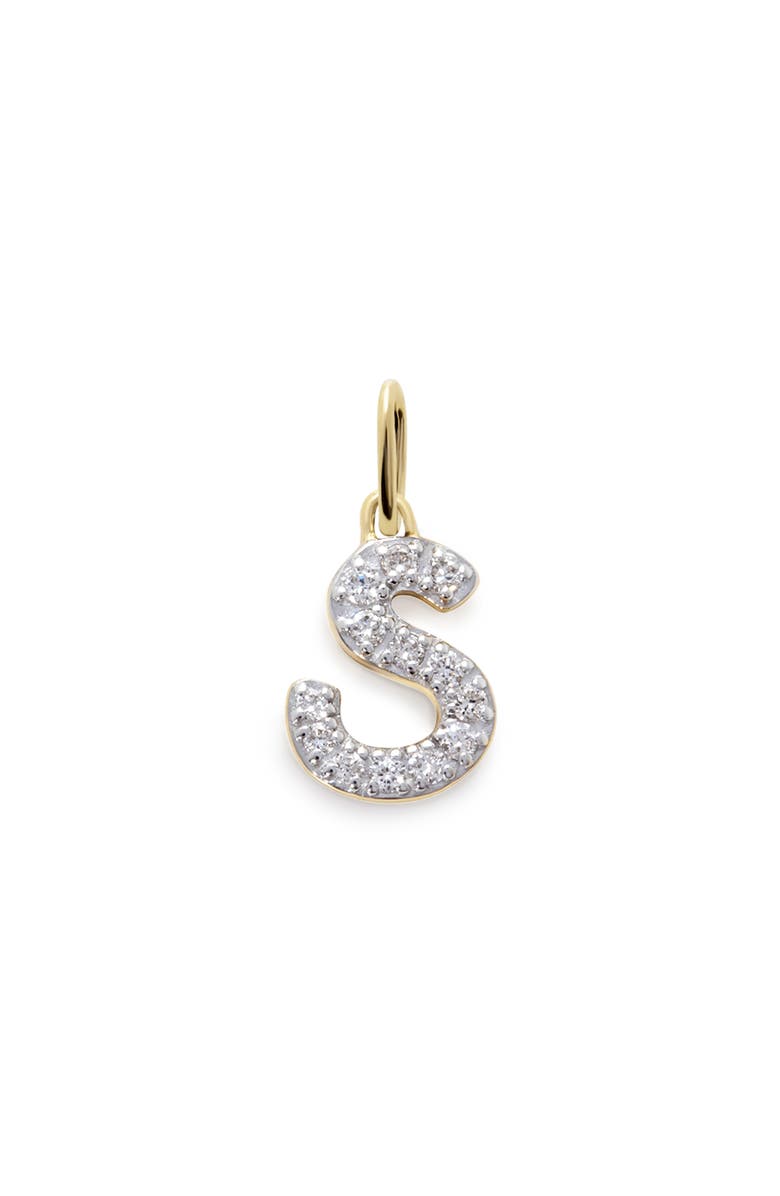 Monica Vinader Lab Grown Diamond Initial Pendant, Main, color,