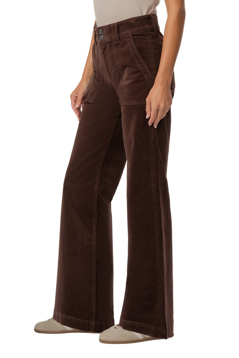 Jodi High Waist Straight Leg Corduroy Utility Pants, Alternate, color, TRUFFLE