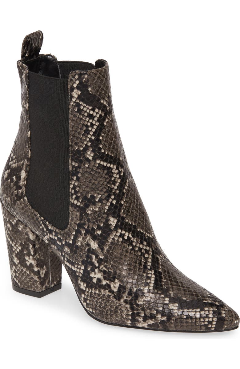 Steve Madden Subtle Snake Embossed Chelsea Boot, Main, color,