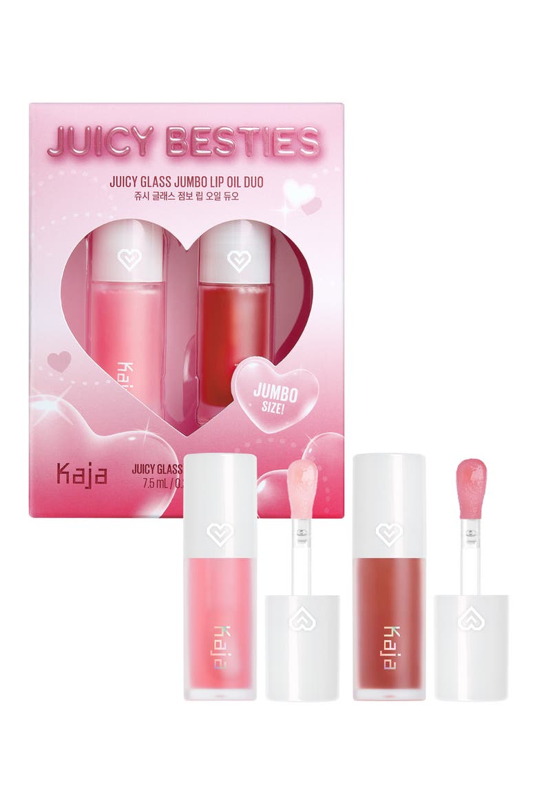 Juicy Besties - Juicy Glass Jumbo Lip Oil Duo $54 Value, Main, color, PINK