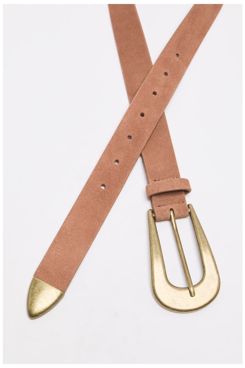 Cannon Suede Belt, Alternate, color, COGNAC