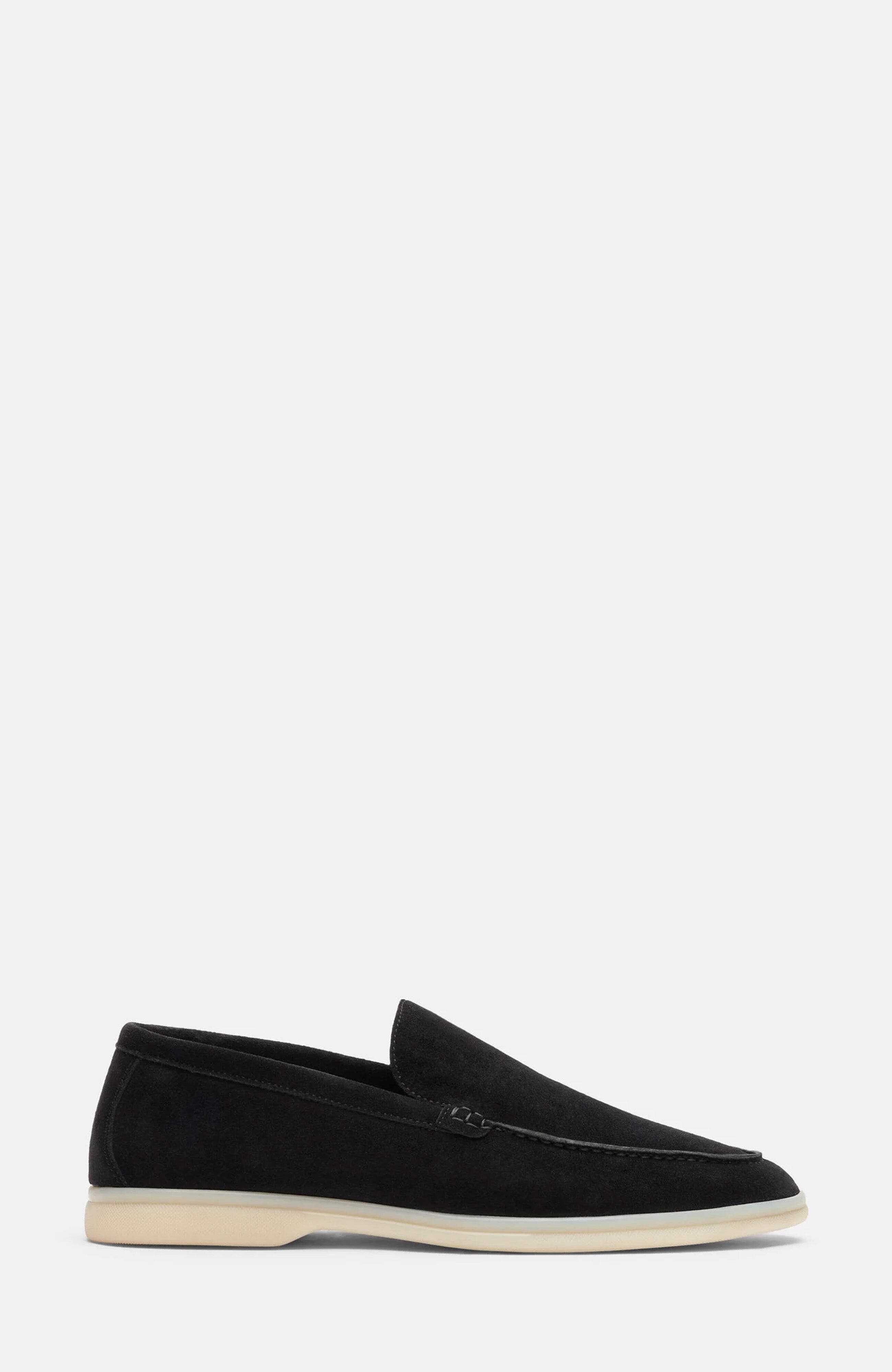 SCAROSSO Ludovico Loafers, Alternate, color, Black Suede Edit