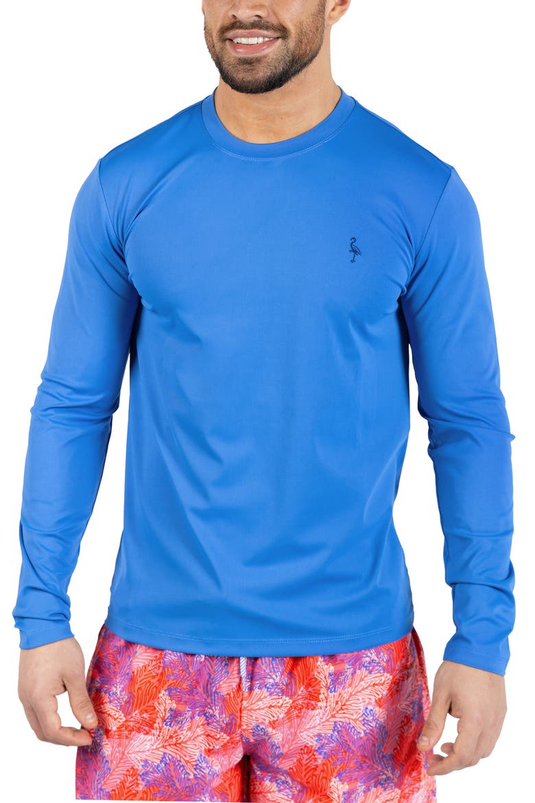 SPF 30+ Long Sleeve Rashguard, Main, color, ISLAND BLUE