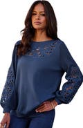 Roaman's Plus Size Pullover Sweater With Cutout Detail