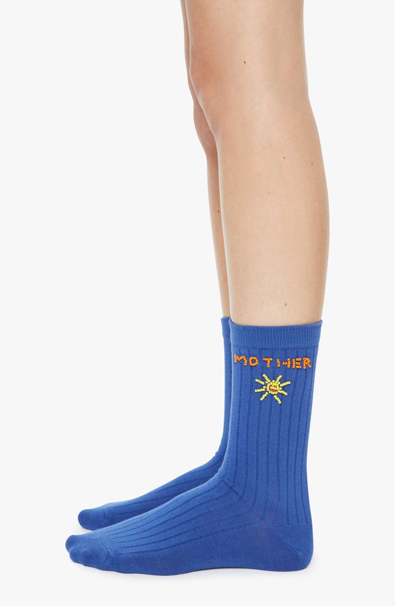 MOTHER The Half Step Crew Socks, Alternate, color, Bikini