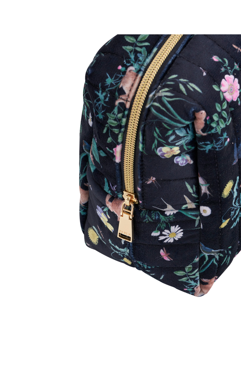 Fable England Running Bunny Large Quilted Makeup Bag, Alternate, color, Navy