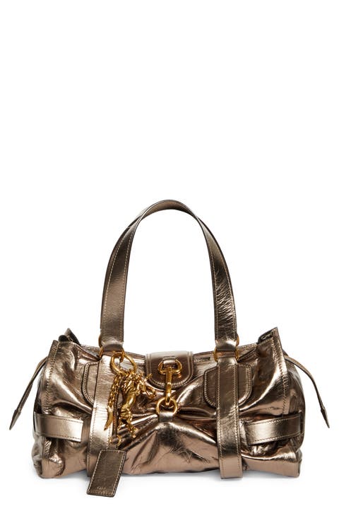 Medium Kerala 25 Metallic Leather Handbag
