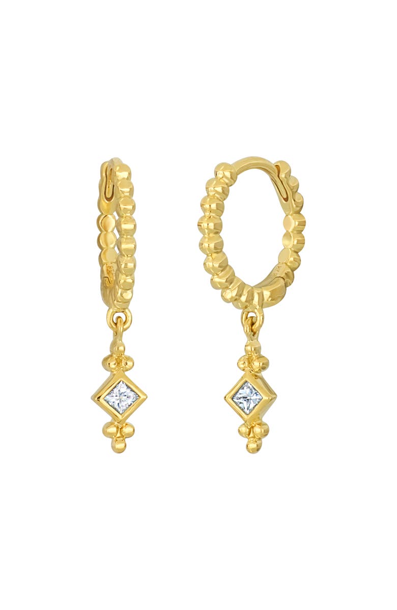 Bony Levy Mykonos Diamond Drop Huggie Hoop Earrings, Main, color, 18K Yellow Gold