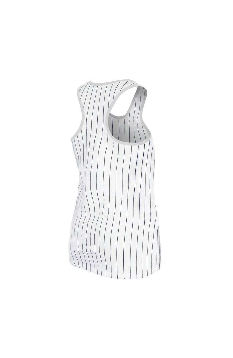 New Era Women's New Era White Chicago Cubs Gameday Pinstripe Tank Top, Alternate, color, White