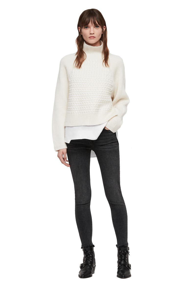 Jones Cable Sweater, Alternate, color, CHALK WHITE