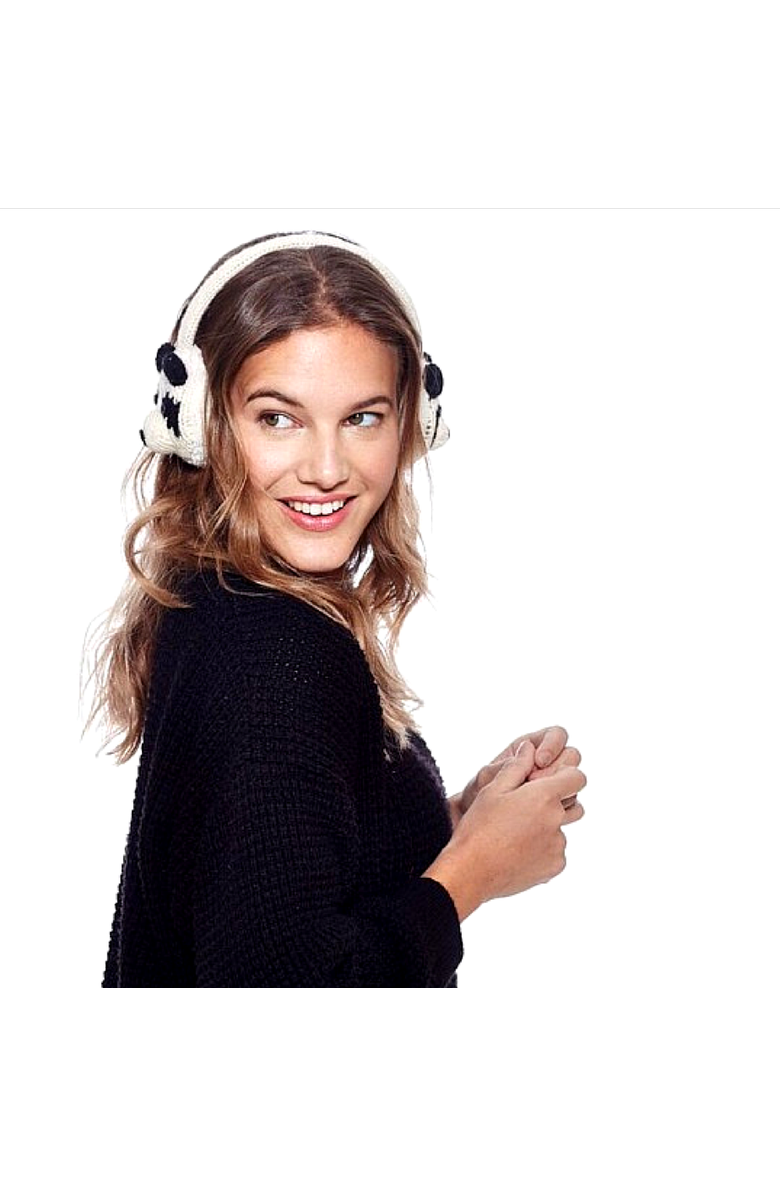 Nirvanna Designs Panda Earmuffs, Alternate, color, White